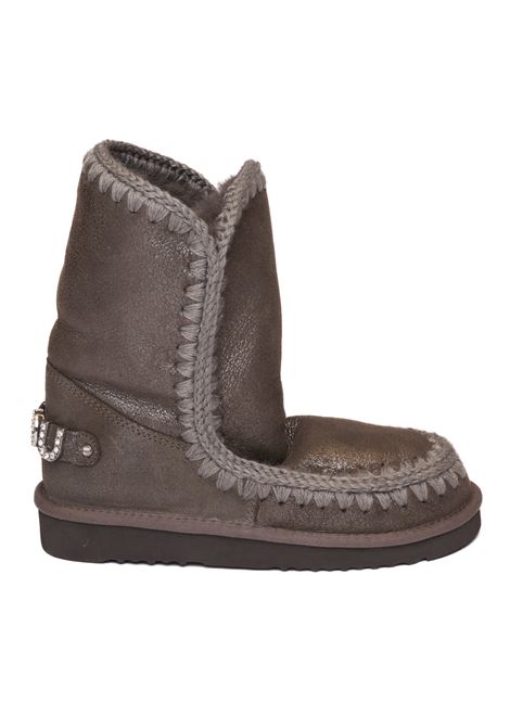 Grey eskimo 24 leather boot MOU | ESKIMO 24 RHINESTONES101037B-DUIR